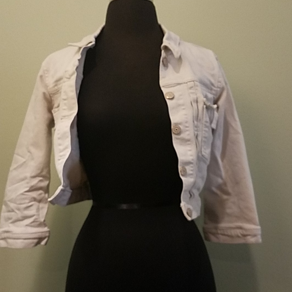 White jean jacket